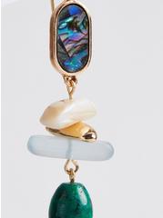 Abalone And Stone Earring, , alternate