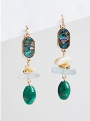 Abalone And Stone Earring, , hi-res