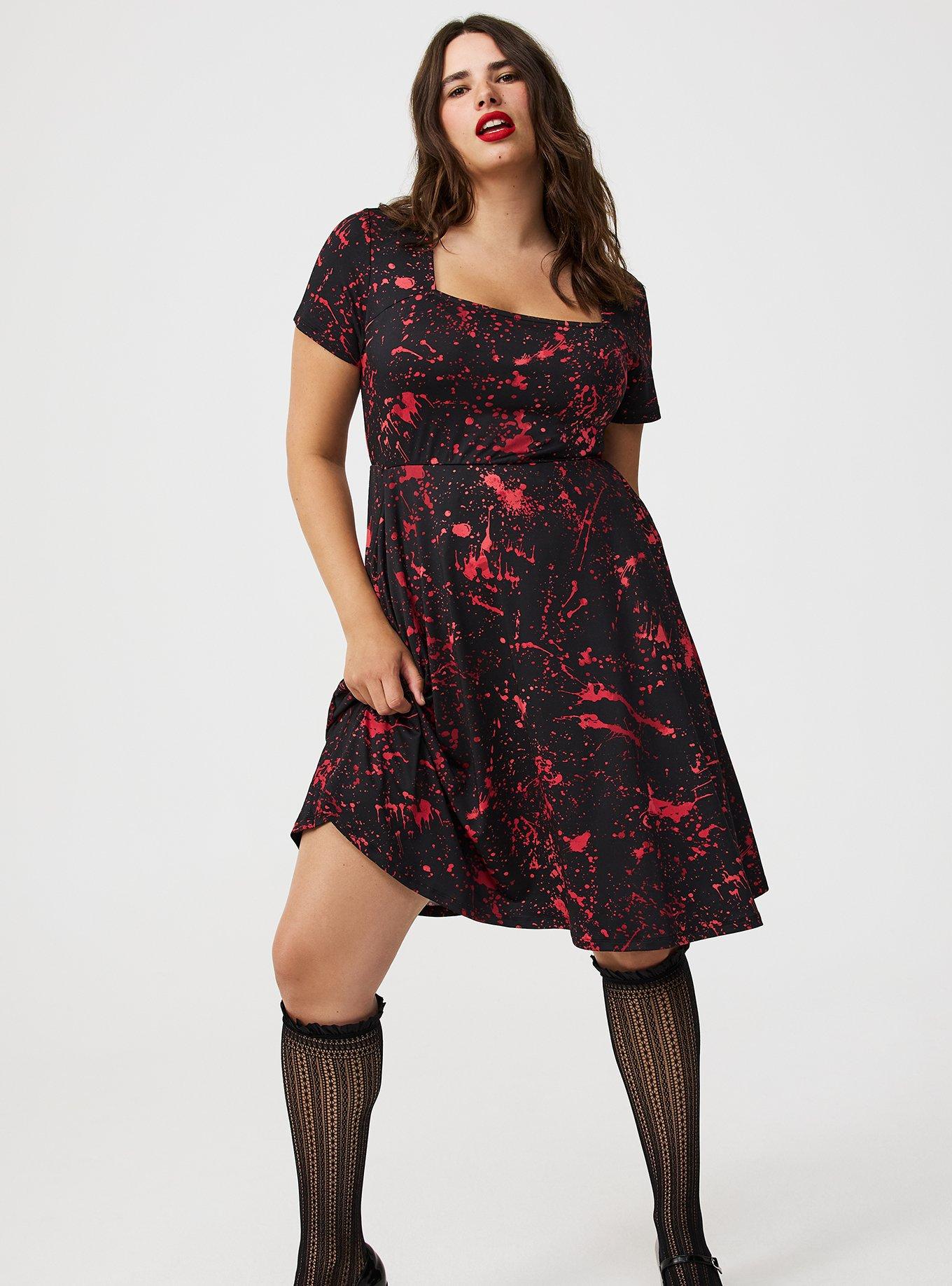 Plus Size - Halloween Blood Splatter A-Line Dress - Torrid