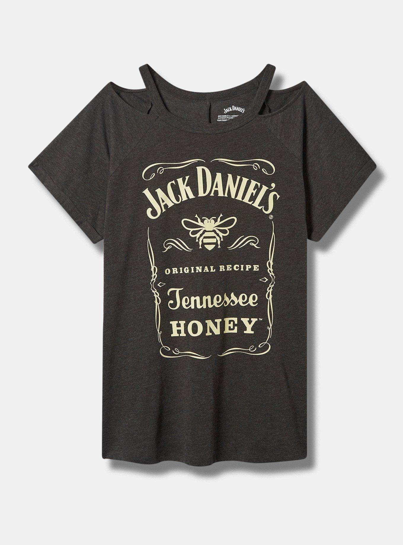 Jack Daniels Classic Fit Cotton Cold Shoulder Tee