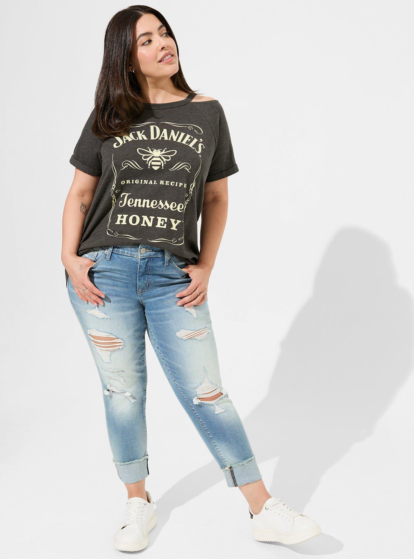 Jack Daniels Classic Fit Cotton Cold Shoulder Tee