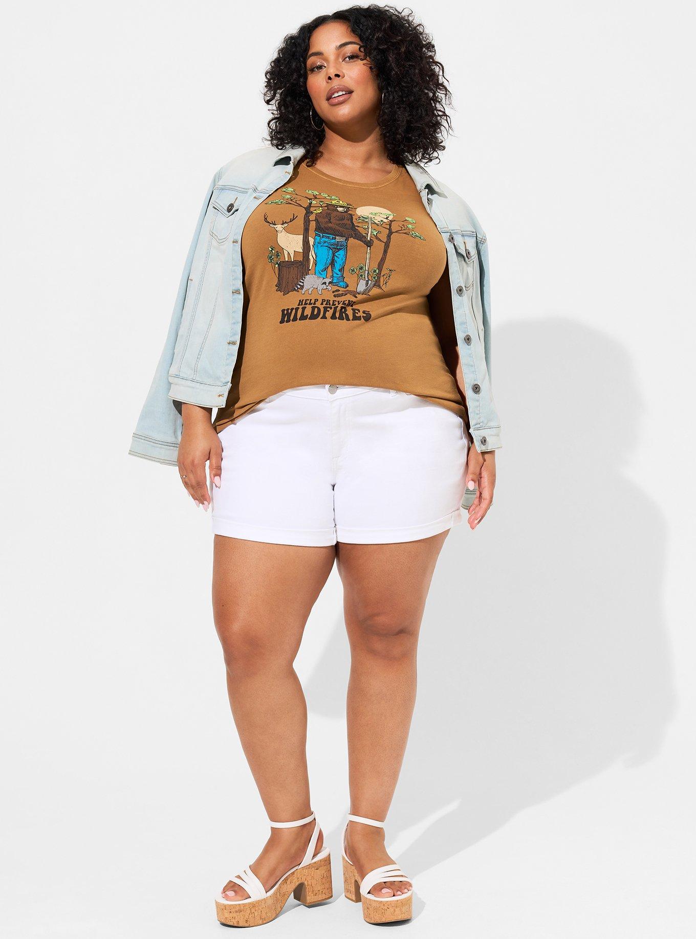 Plus Size Smokey The Bear Classic Fit Cotton Crew Tee, TOBACCO BROWN, alternate