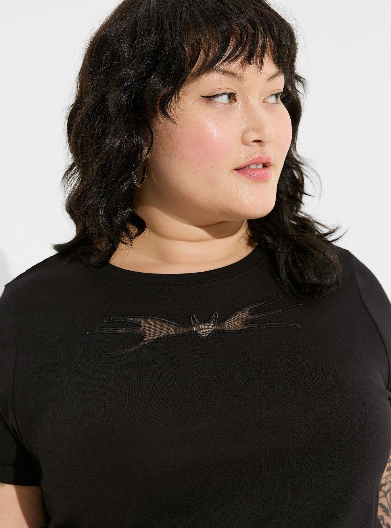 Disney NIghtmare Before Christmas Classic Fit Laser Cut Roll Sleeve Tee, DEEP BLACK, hi-res