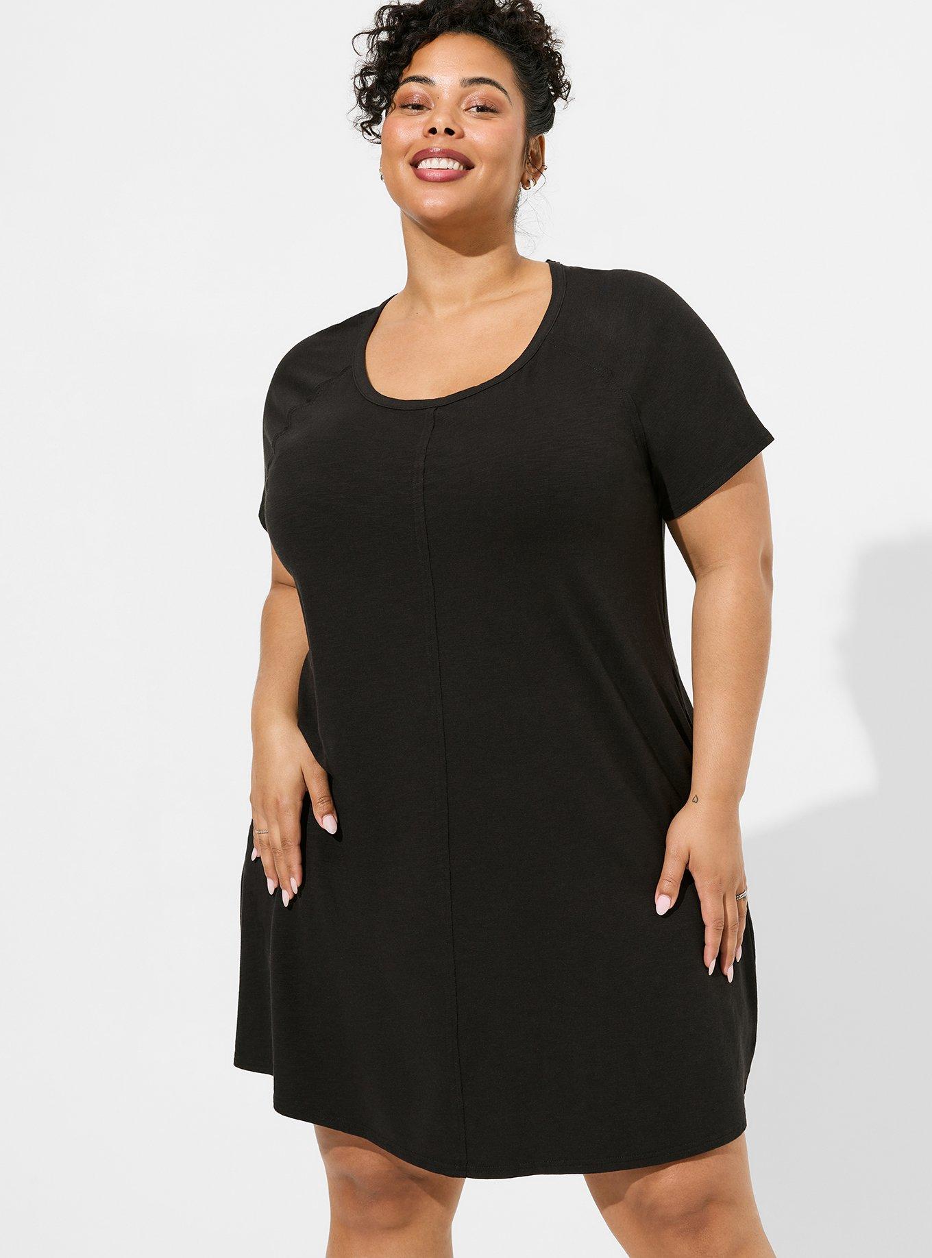 Plus Size - Mini Supersoft Raglan Swing Dress - Torrid