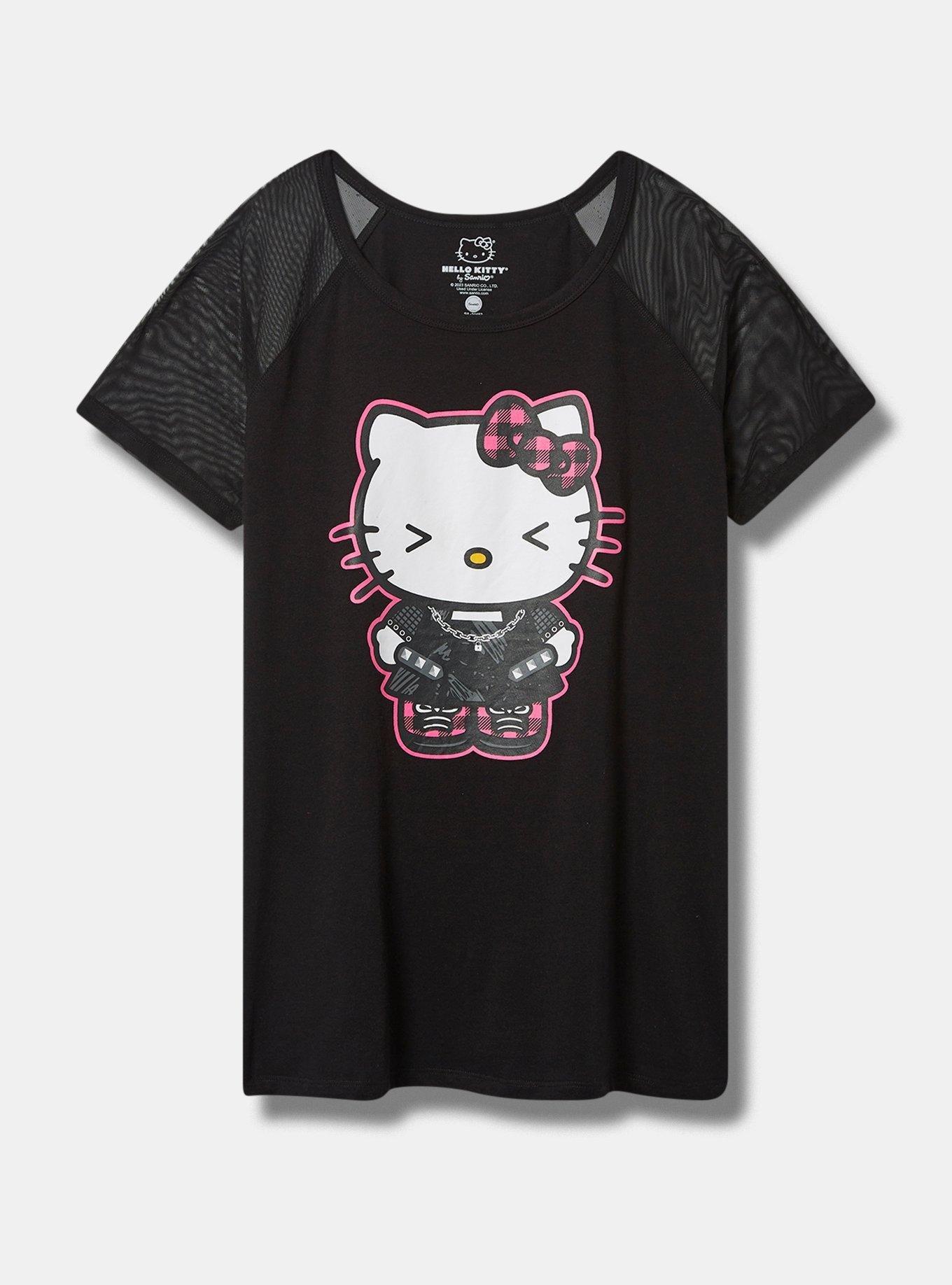 Plus Size Hello Kitty Classic Fit Cotton Mesh Sleeve Tee Torrid