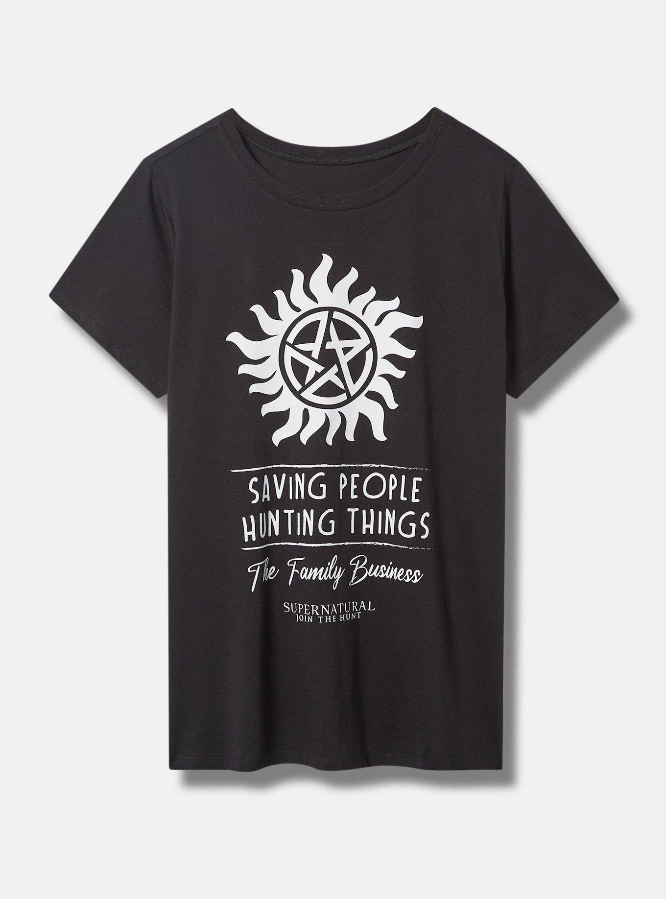 Supernatural Symbol Classic Fit Cotton Crew Tee, DEEP BLACK, hi-res