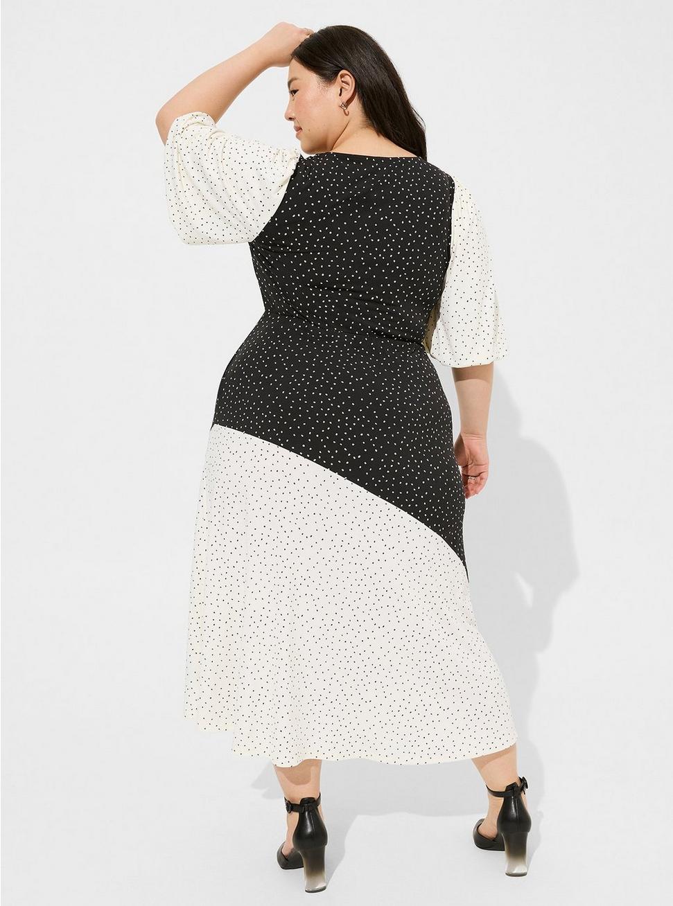 Maxi Studio Knit Mix Print Dress, DOT PRINT, alternate