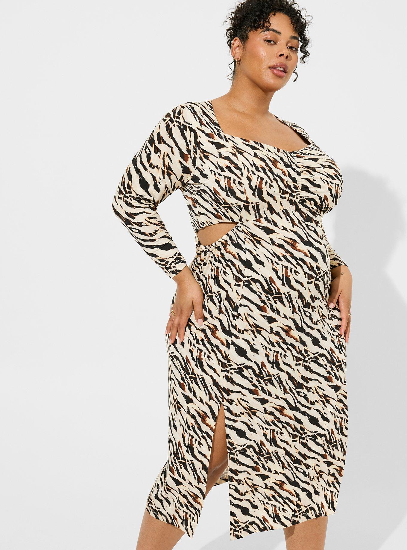 Maxi Studio Knit Dress, WATERCOLOR ZEBRA, alternate