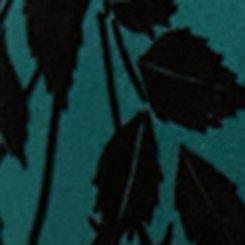 Shine Microfiber High Rise Cheeky Mesh Panel Panty, BIG ROSES FLORAL DEEPEST GREEN, swatch