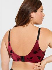 Plus Size Everyday Wire Free Lightly Lined Print 360° Back Smoothing® Bra, SPACED FLOCKED ROSES RED PLUM, alternate