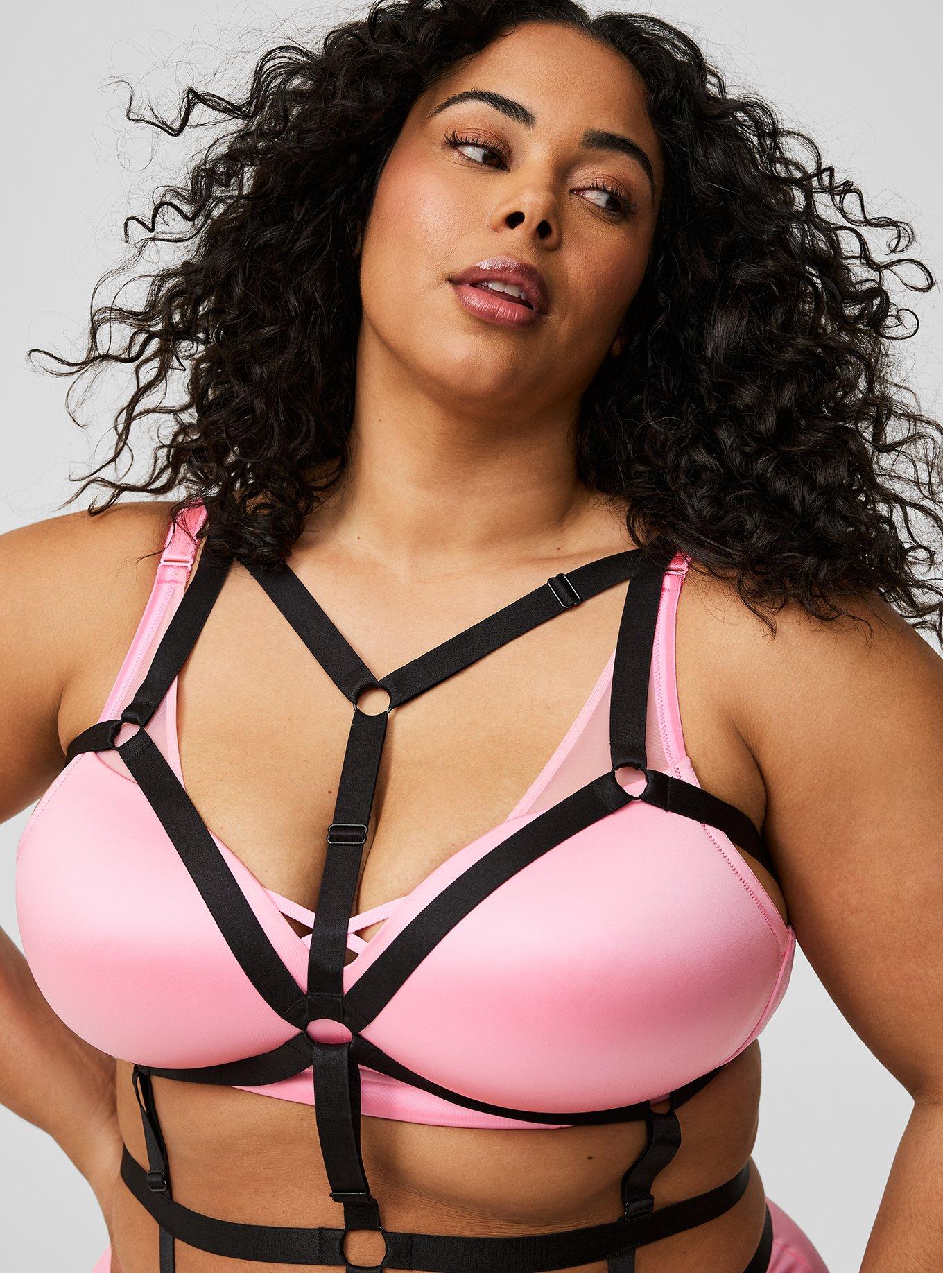 Plus Size Women Sexy Harness Open Bra Lingerie Set Bodysuit G