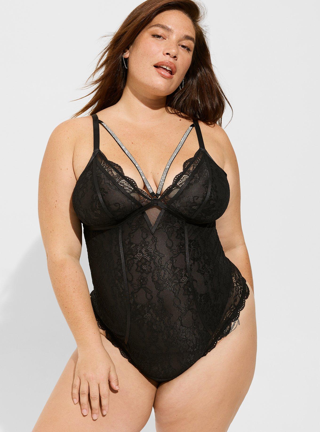 Torrid Black Lace Bodysuit 2x *FREE GIFT*