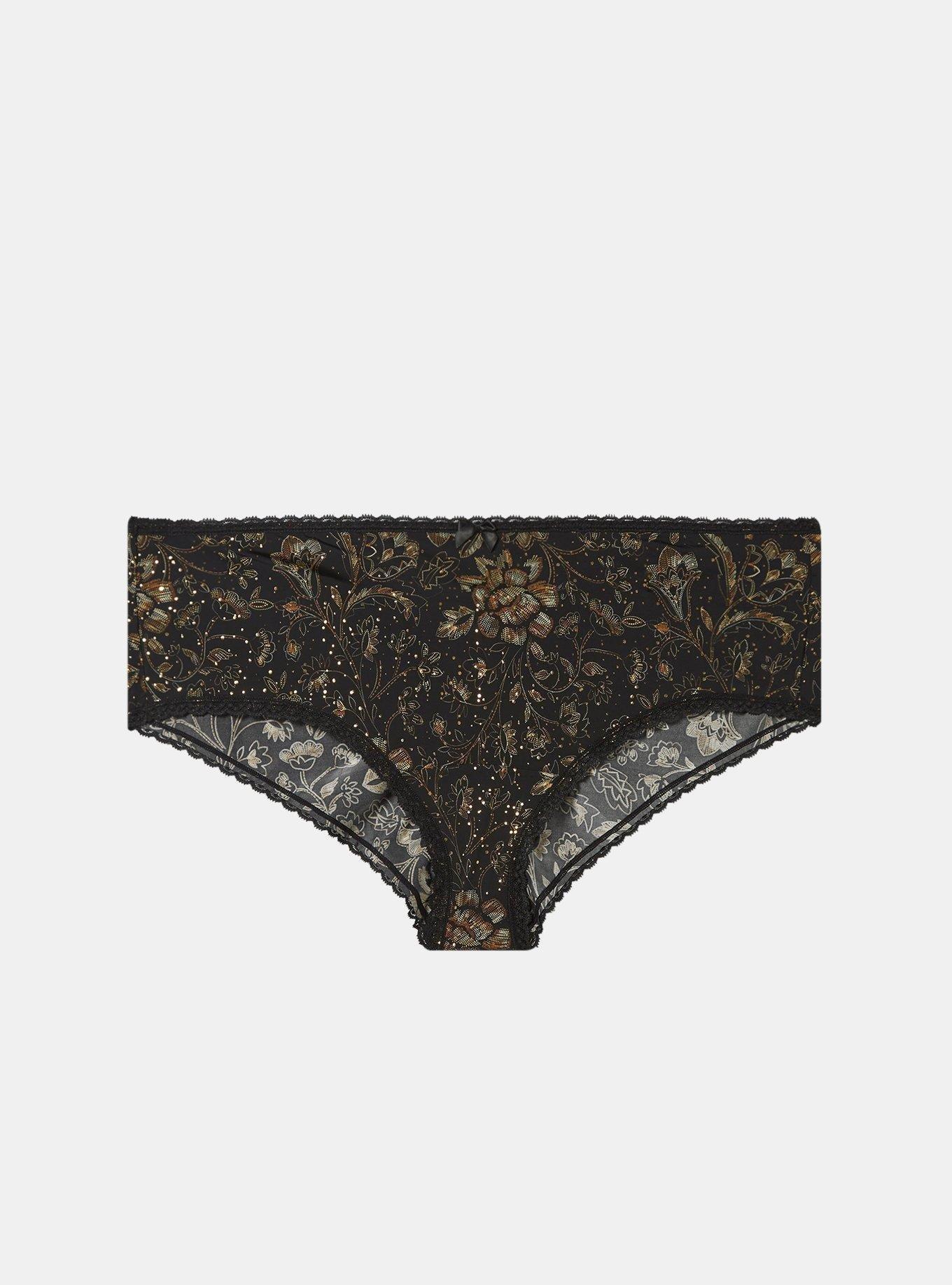 Microfiber And Lace Hipster Panty