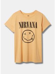 Nirvana Classic Fit Cotton Crew Tee, HABANERO GOLD, hi-res