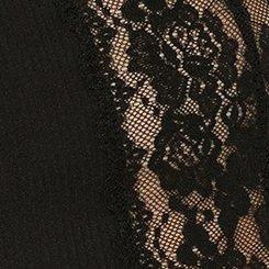 Microfiber Ribbed Flirt Mid Rise Boyshort, RICH BLACK, swatch