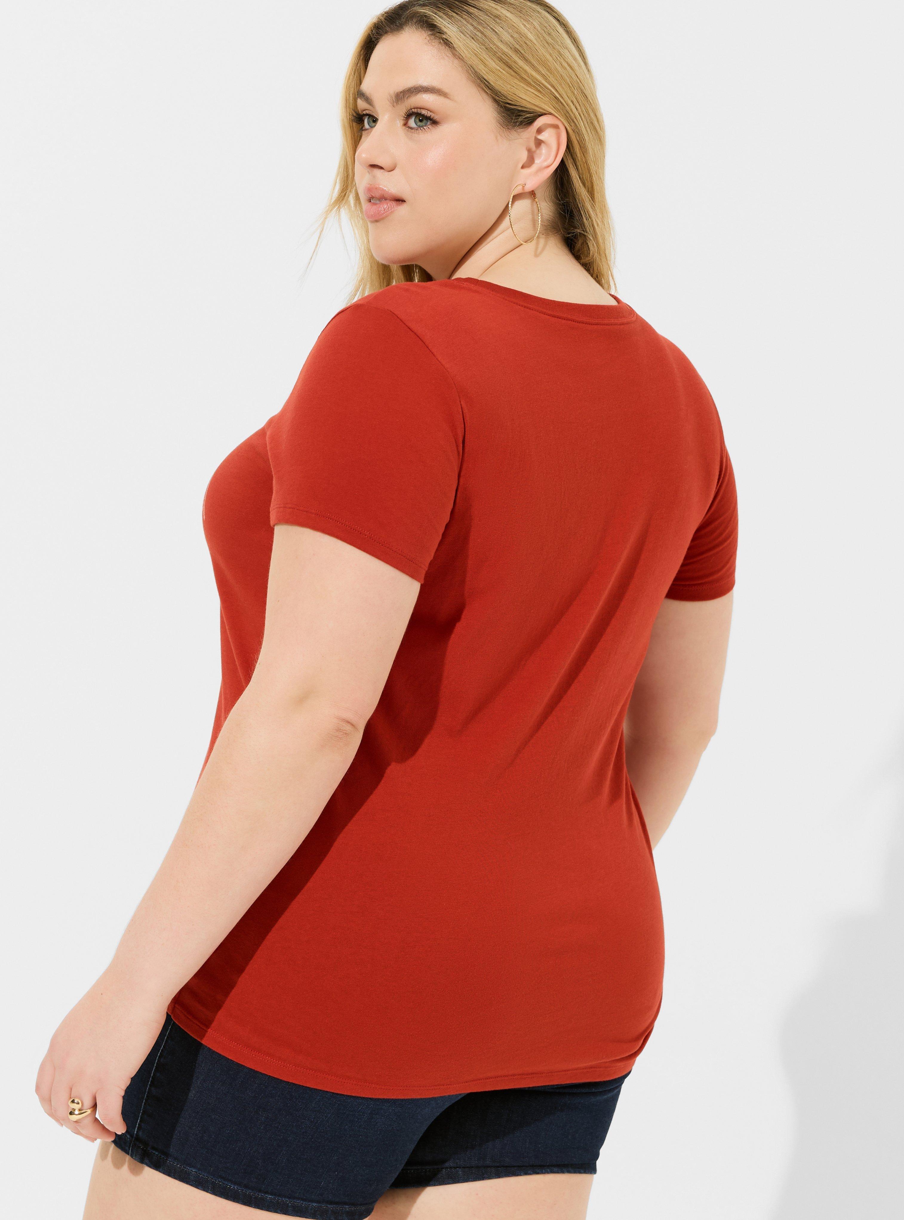 Plus Size Queen Classic Fit Cotton Crew Tee, BOSSA NOVA, alternate