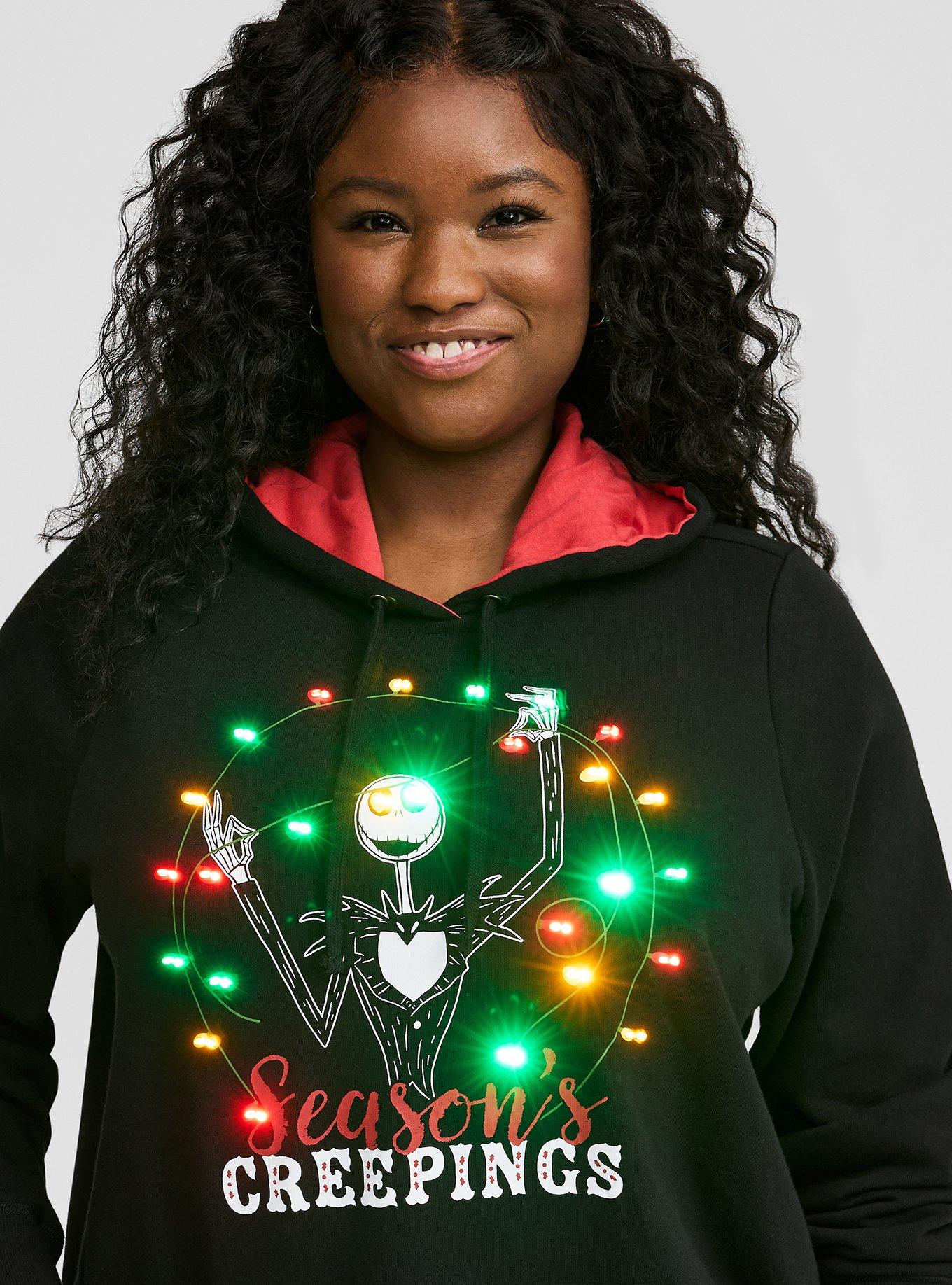 Disney Nightmare Before Christmas Cozy Fleece Light Up Hoodie