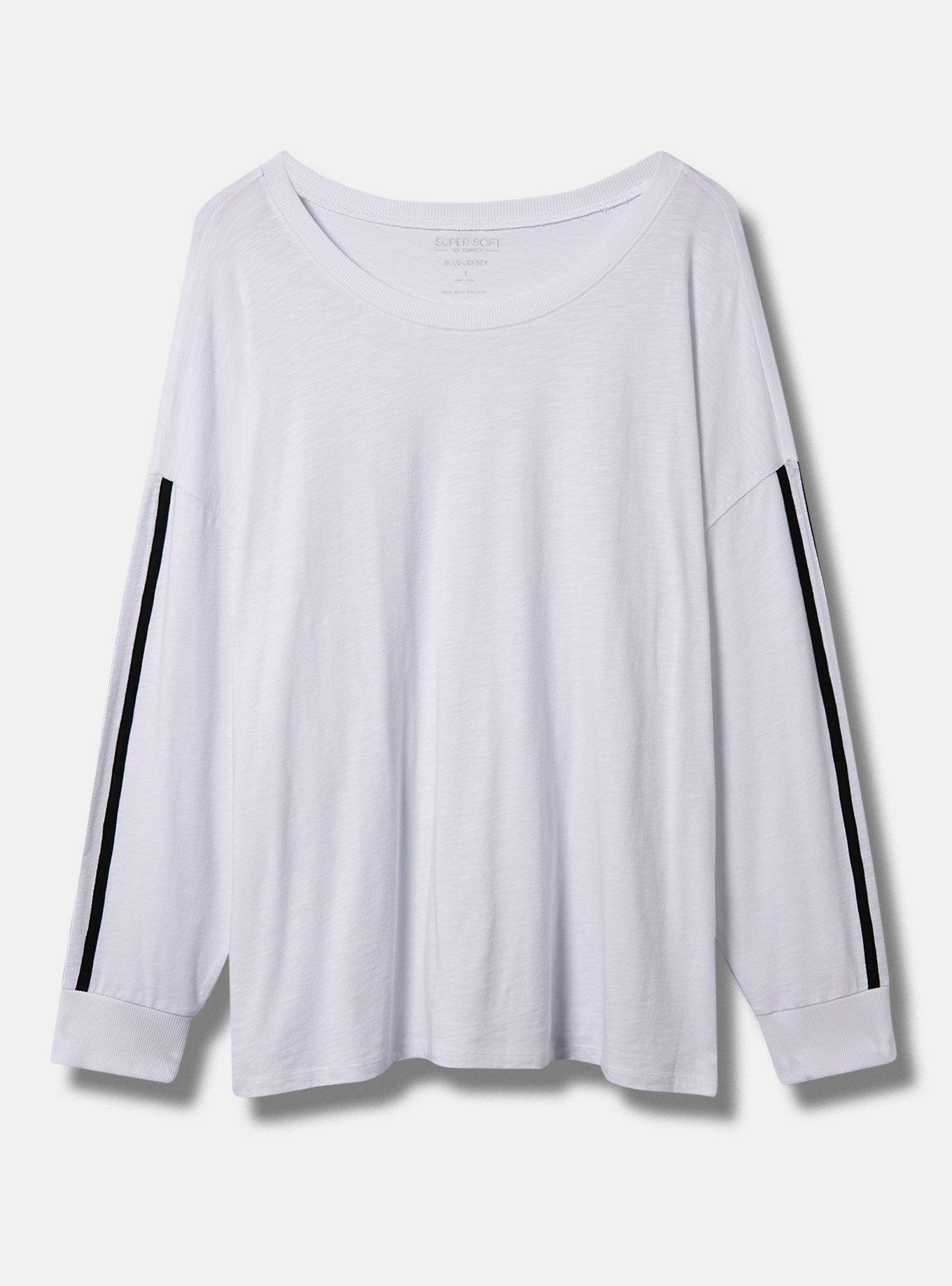 Super Soft Slub Crew Neck Drop Shoulder Varsity Tee