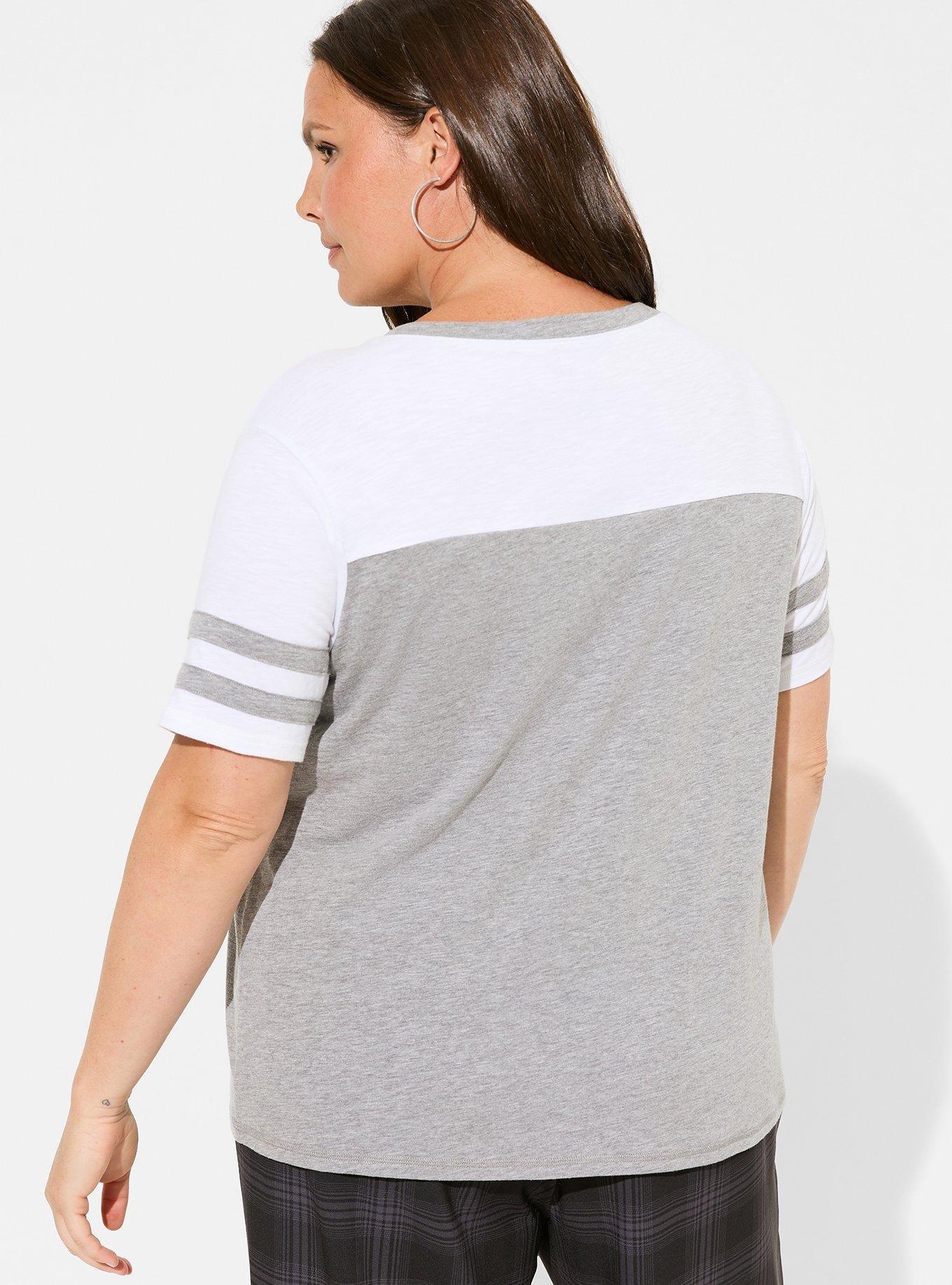 Super Soft Slub Boat Neck Elbow Sleeve Varsity Tee, HEATHER GREY, alternate
