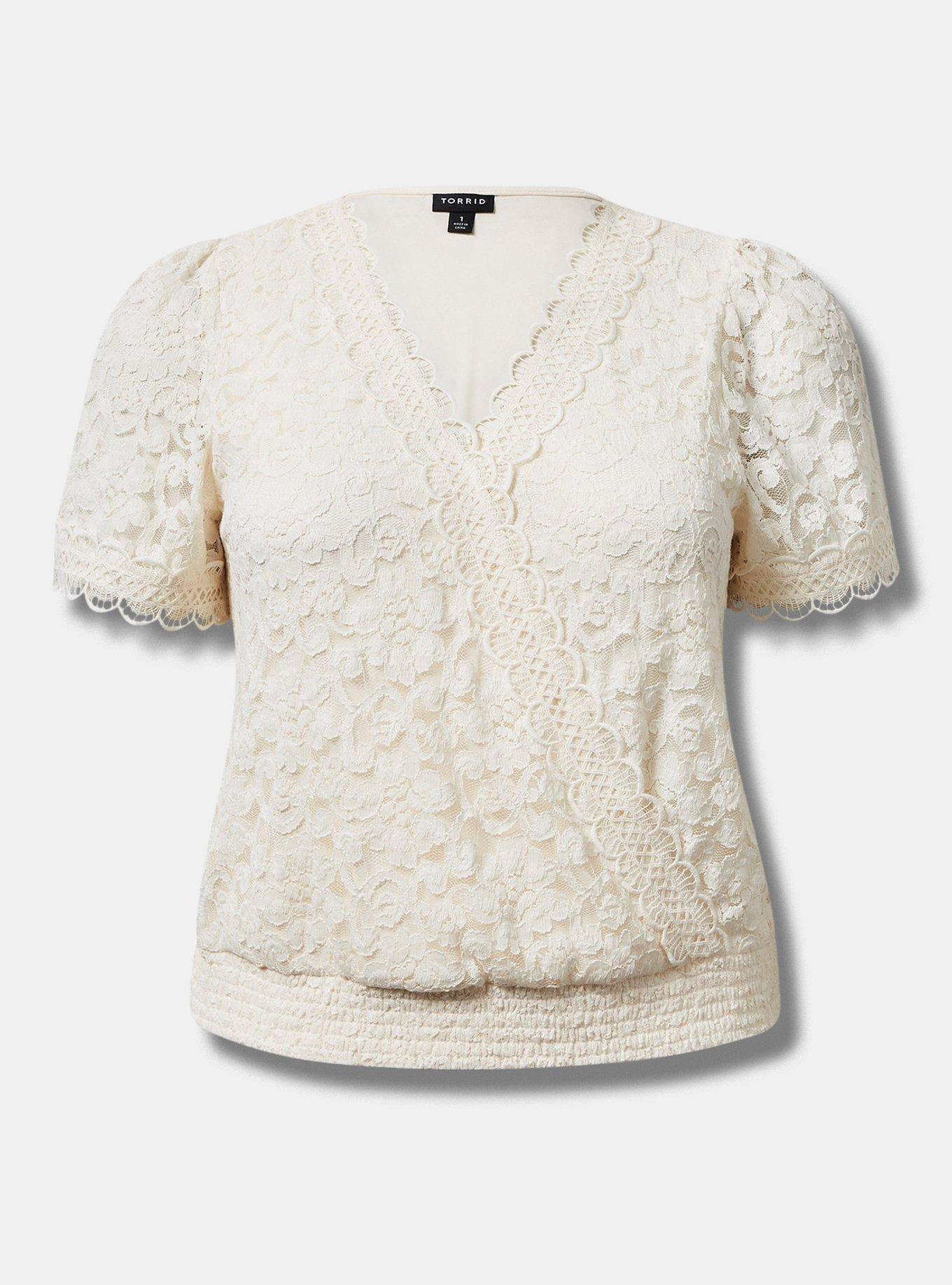 Torrid white deals lace top