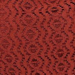 Knit Square Neck Lace Inset Flutter Sleeve Babydoll Top, MADDER BROWN, swatch