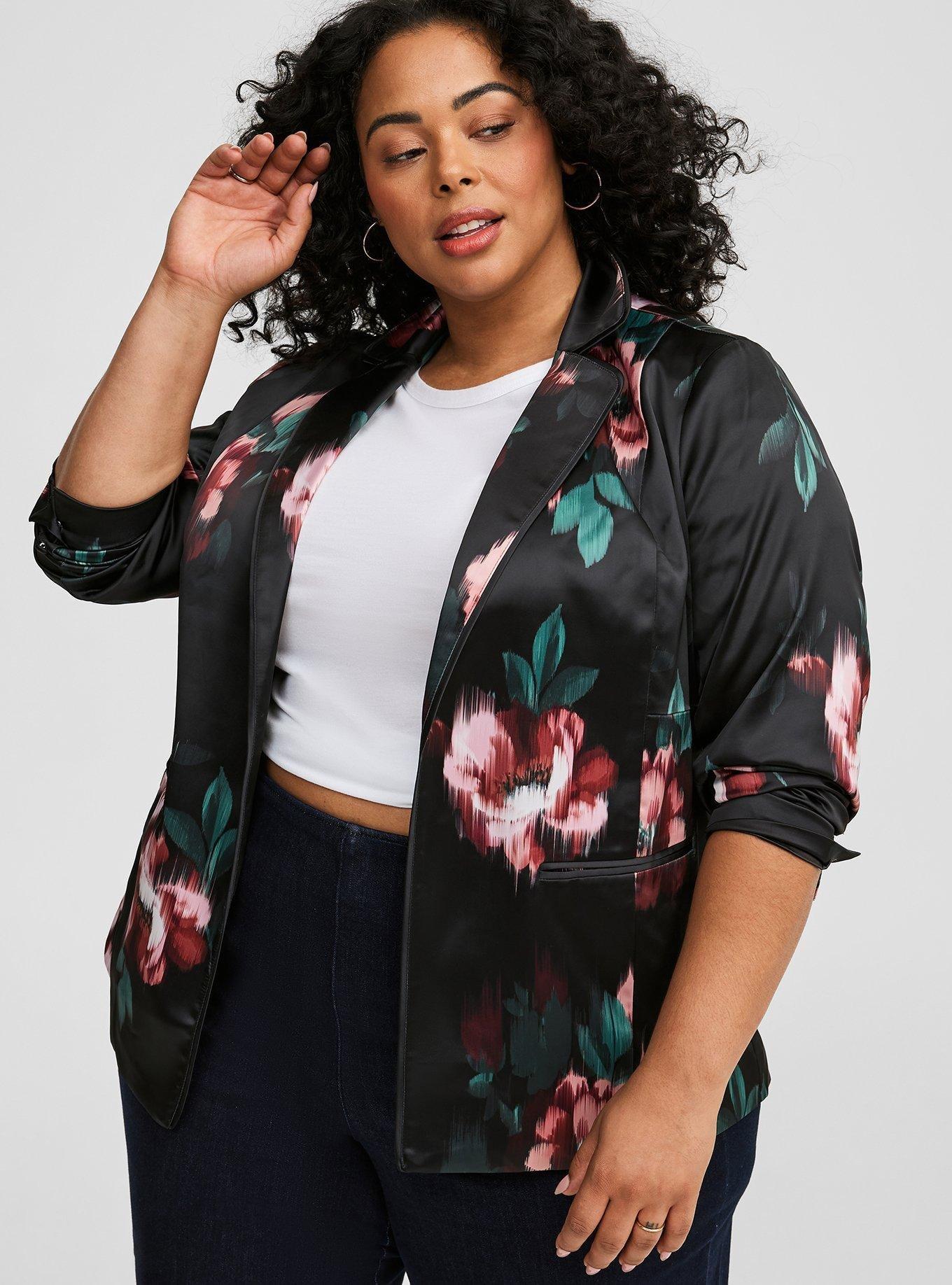 Plus Size Satin Relaxed Blazer Torrid