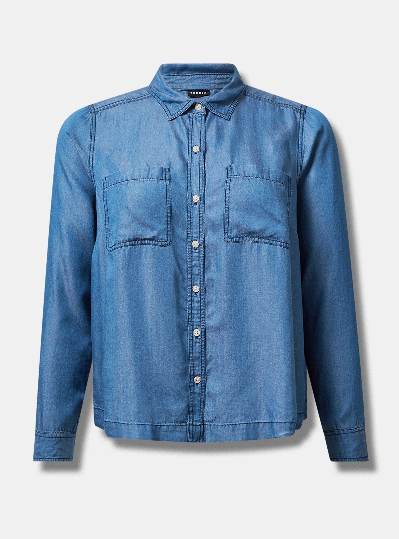 Chambray Two Pocket Button Up Shirt