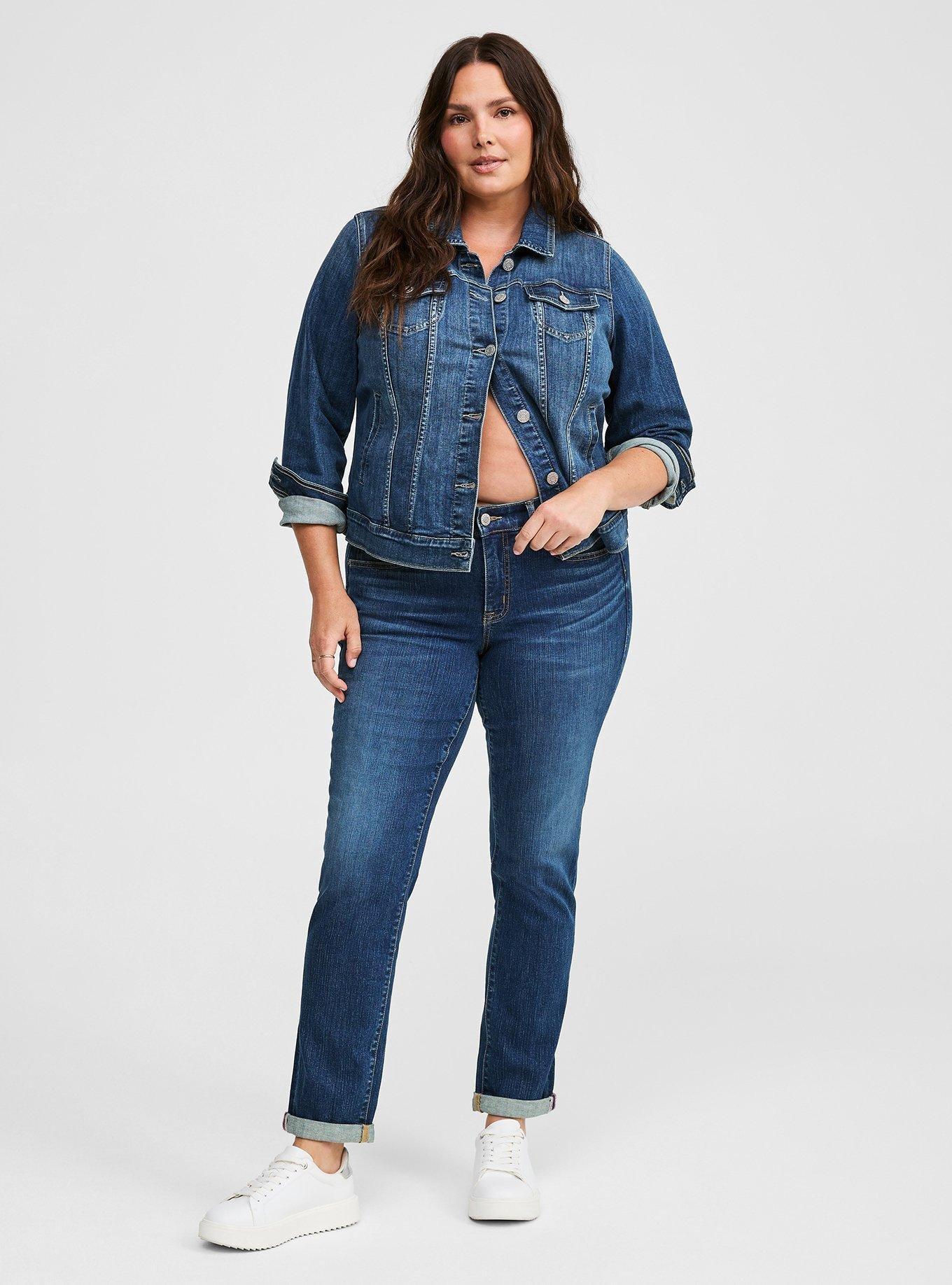 Plus Size - Pull-On Boyfriend Straight Stretch Twill Mid-Rise Pant (Tall) -  Torrid