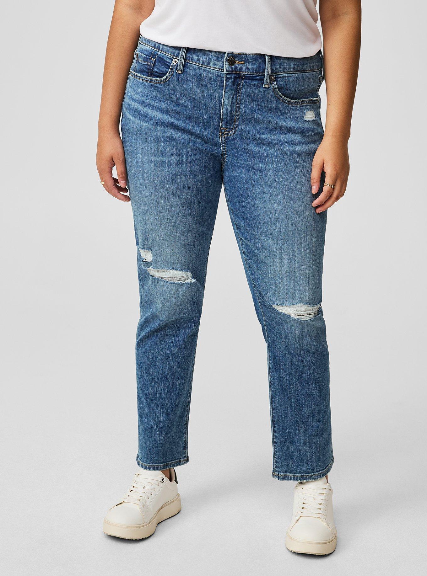 Perfect Boyfriend Ankle Vintage Stretch Mid-Rise Jean