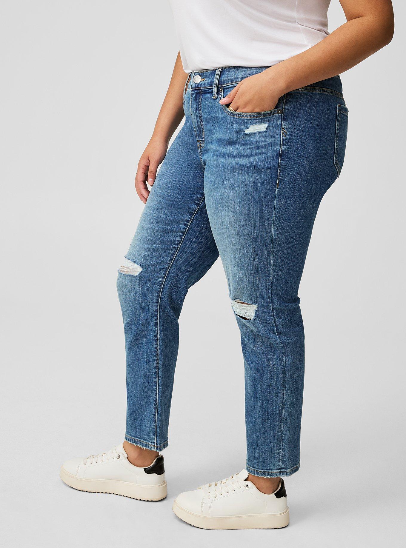 Perfect Boyfriend Ankle Vintage Stretch Mid-Rise Jean