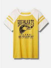 Harry Potter Hufflepuff Classic Fit Cotton Varsity Boatneck Tee, BAMBOO, hi-res
