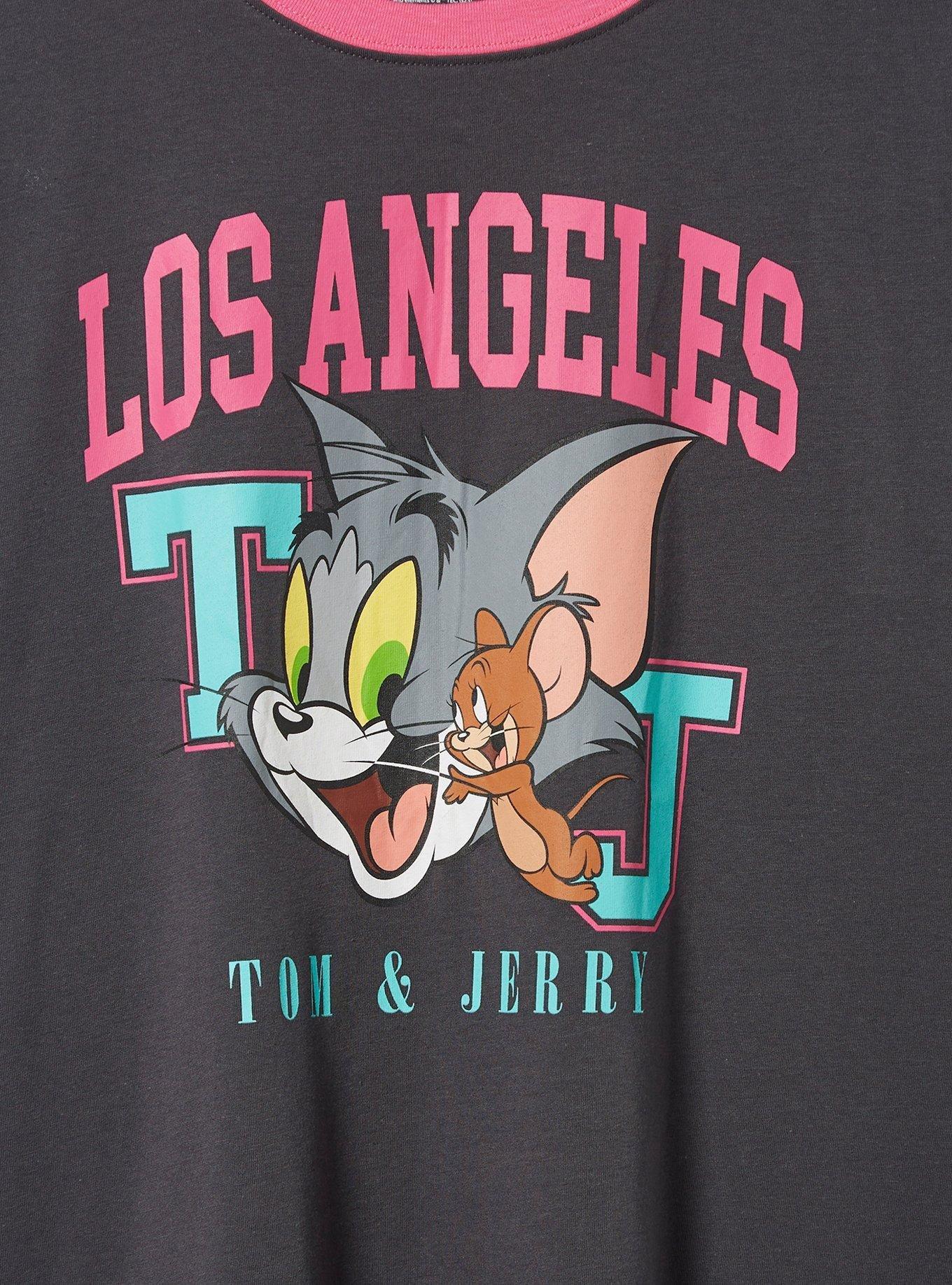 New Tom & Jerry Graphic Tee Cotton Blend Red ;;; L main image 0