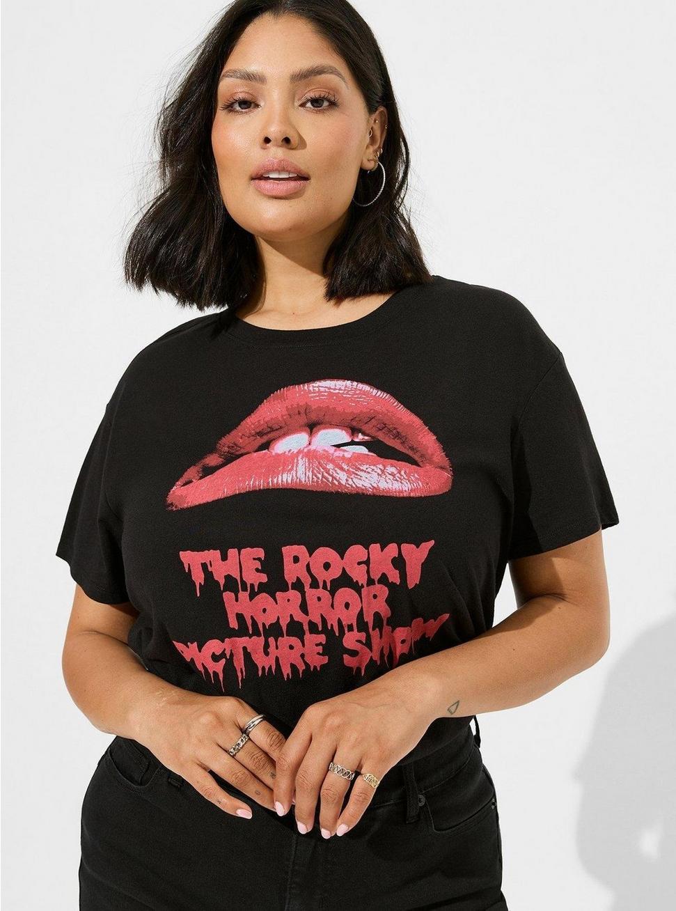 Plus Size The Rocky Horror Picture Show Relaxed Fit Cotton Boxy Tee, DEEP BLACK, alternate