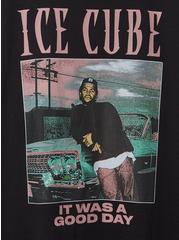 Plus Size Ice Cube Classic Fit Cotton Crew Neck Tee, DEEP BLACK, alternate