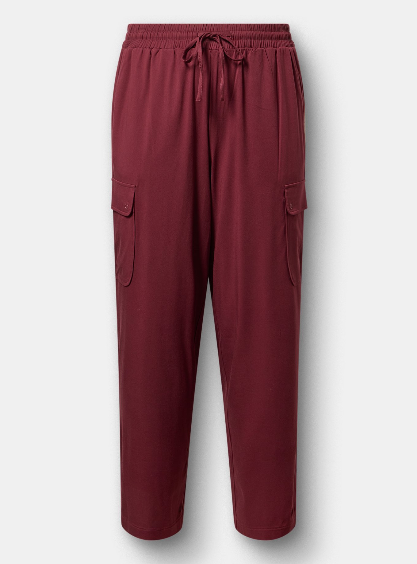 Wide-Leg Cargo Pant, WINDSOR WINE, flat