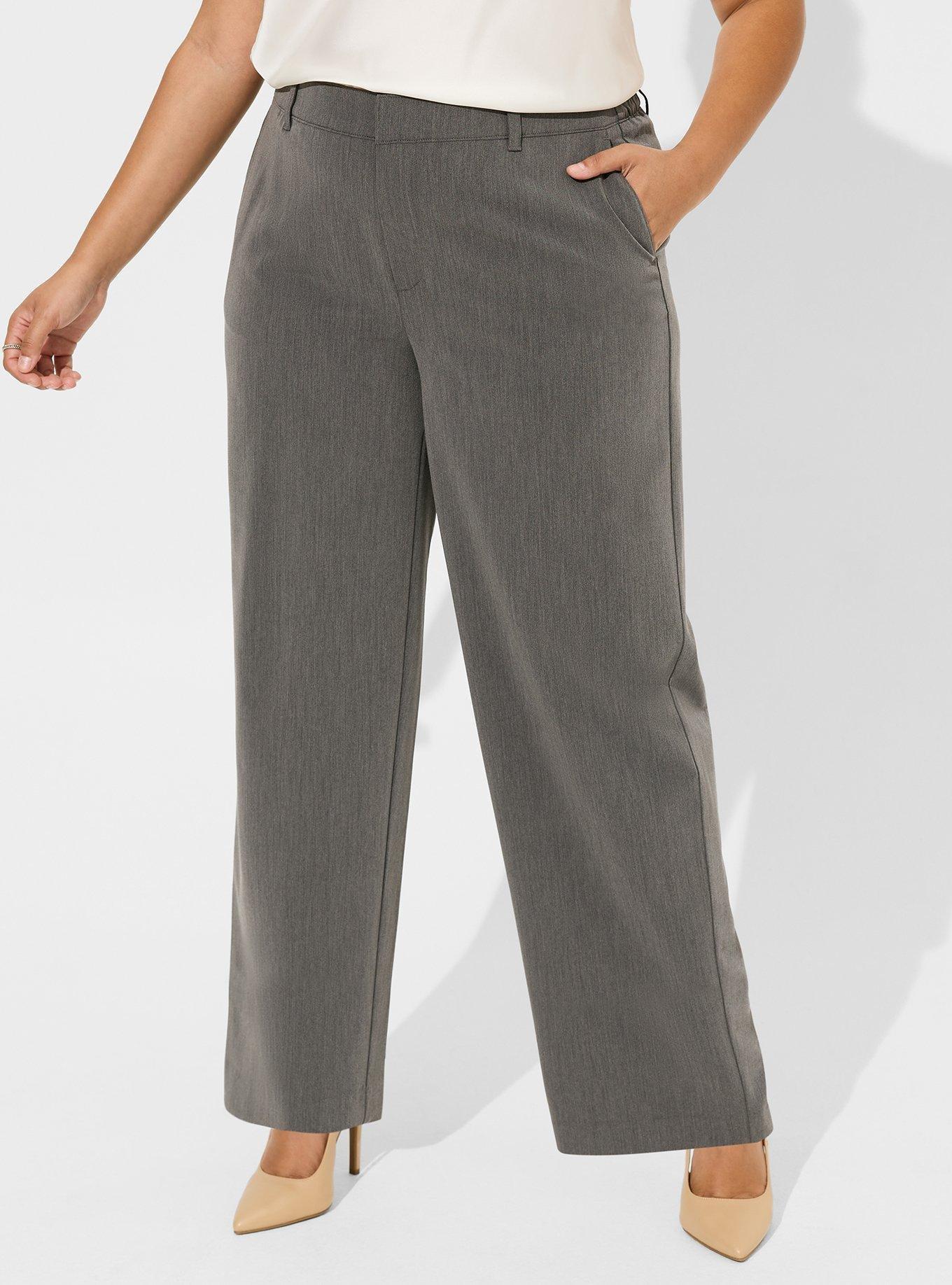 Wide Leg City Twill High Rise Pant