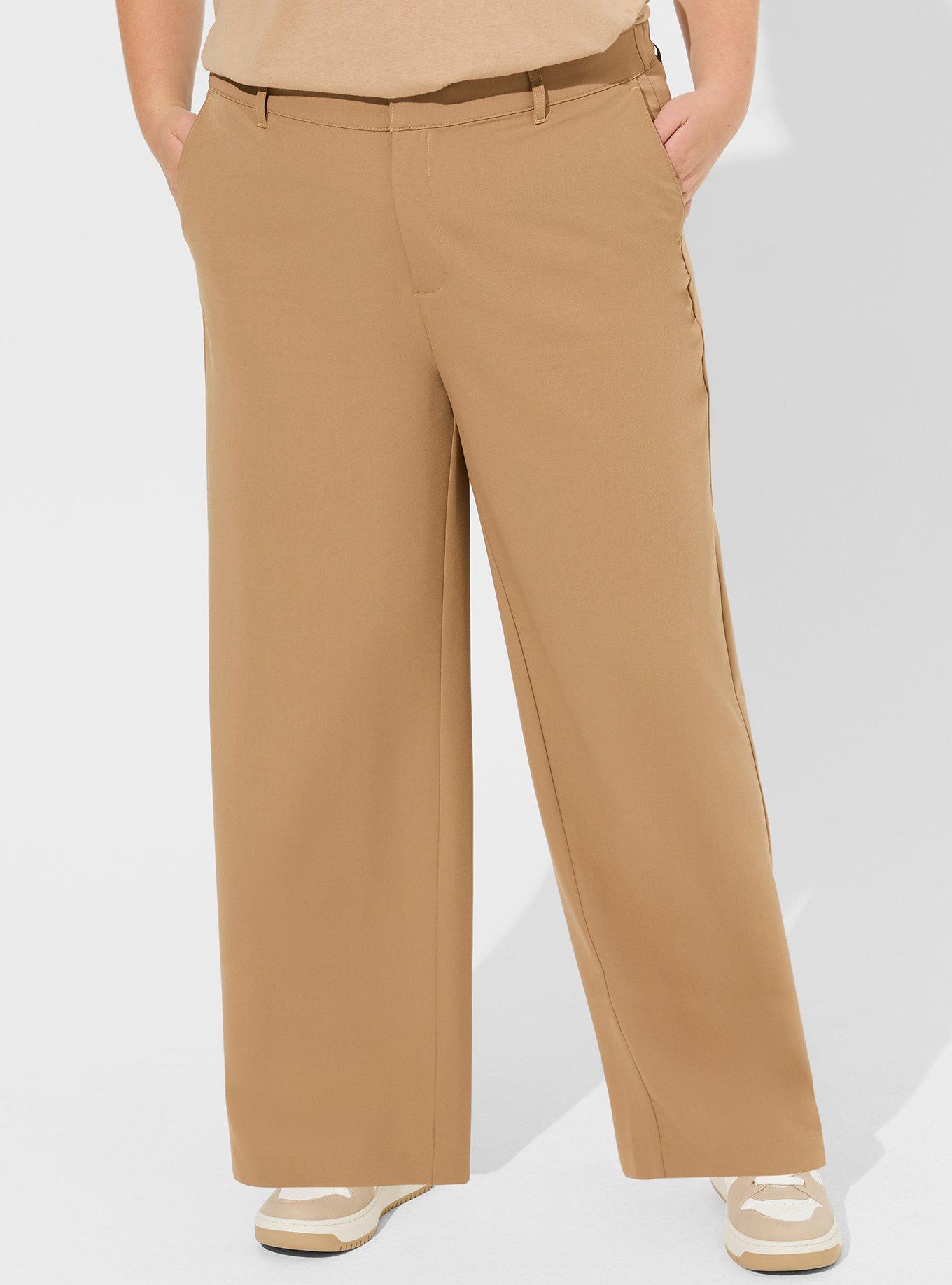 Plus Size - Wide Leg City Twill High Rise Pant - Torrid