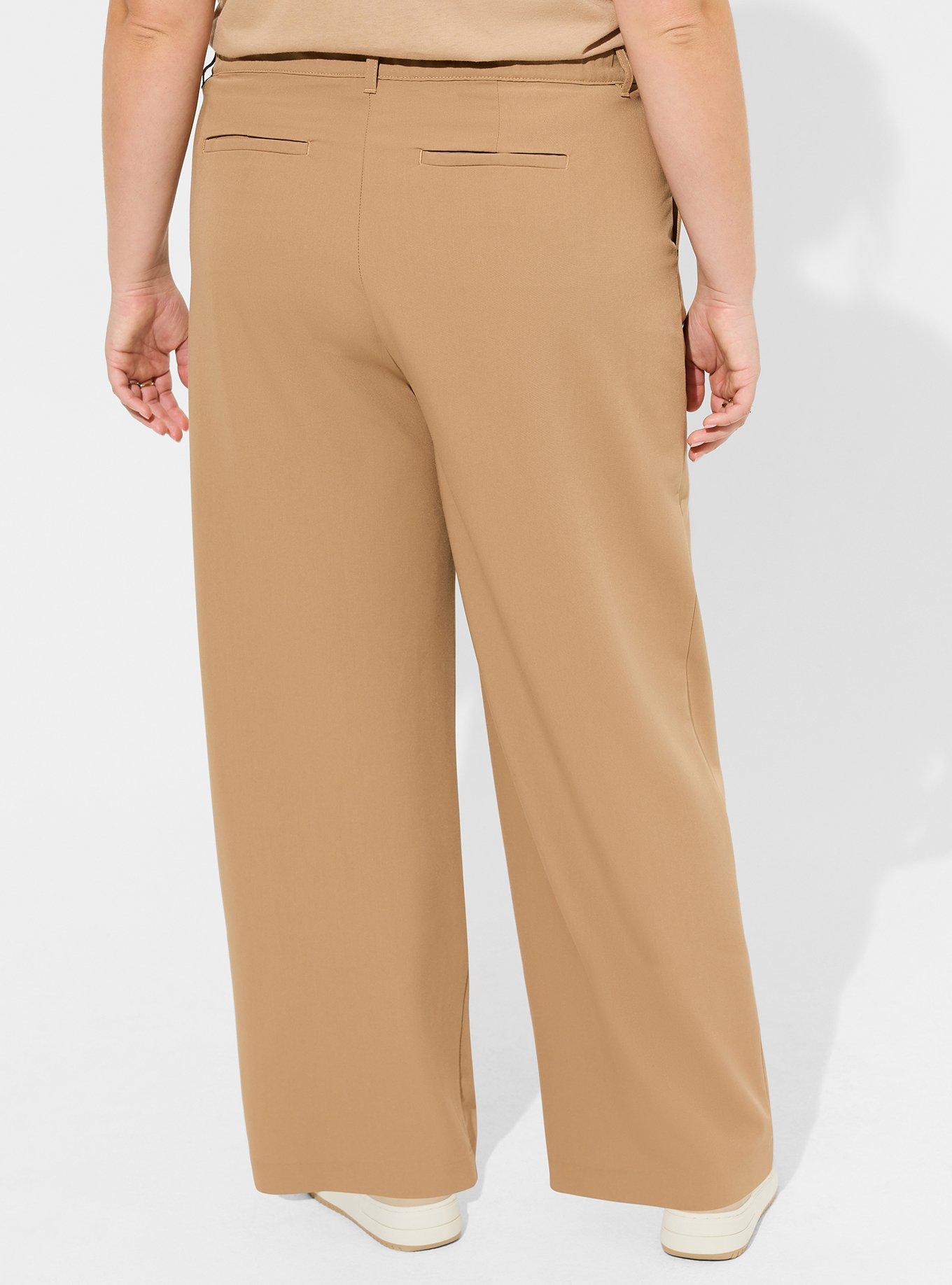 Plus size wide on sale leg khaki pants