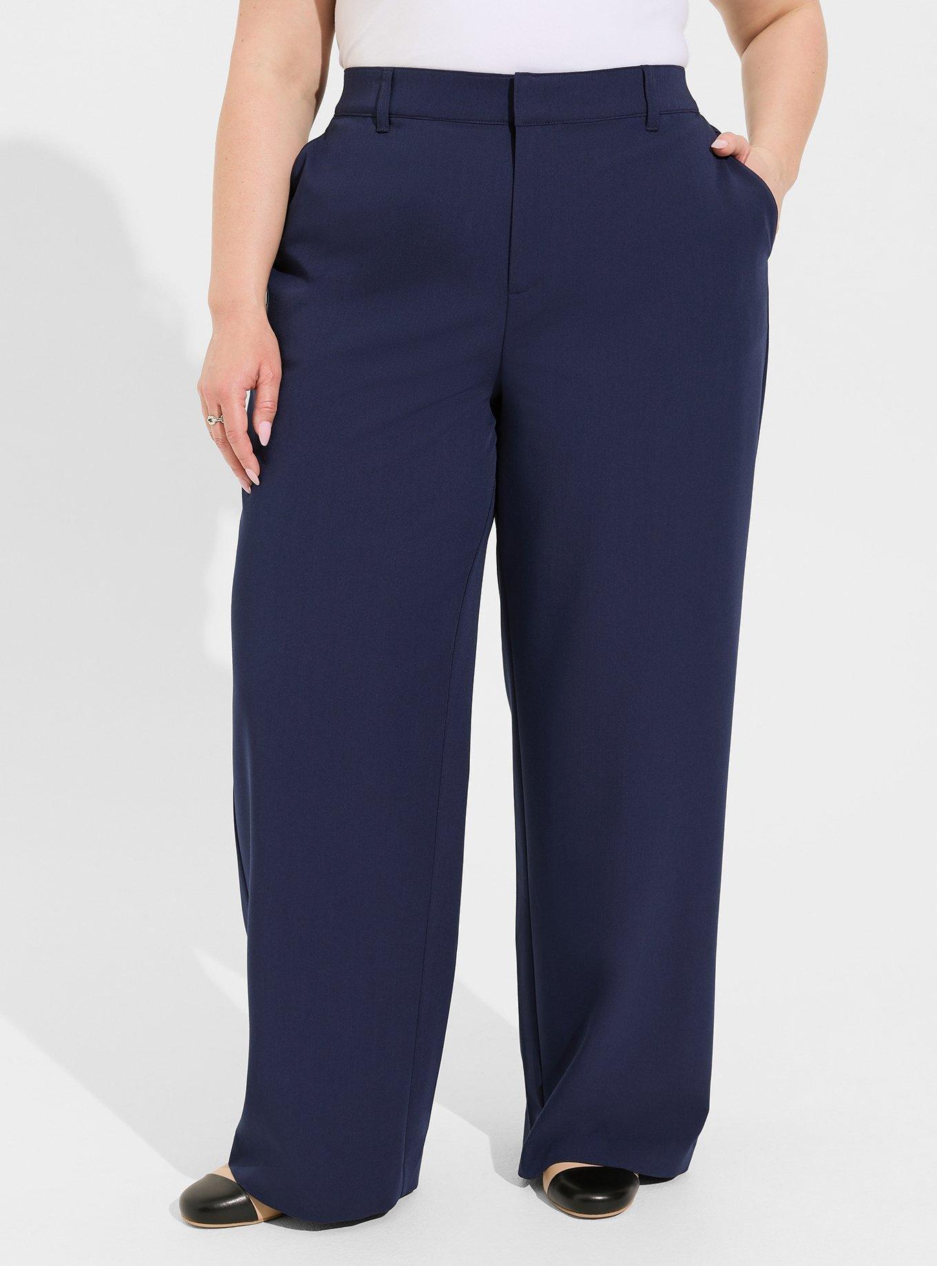 Wide Leg City Twill High Rise Pant