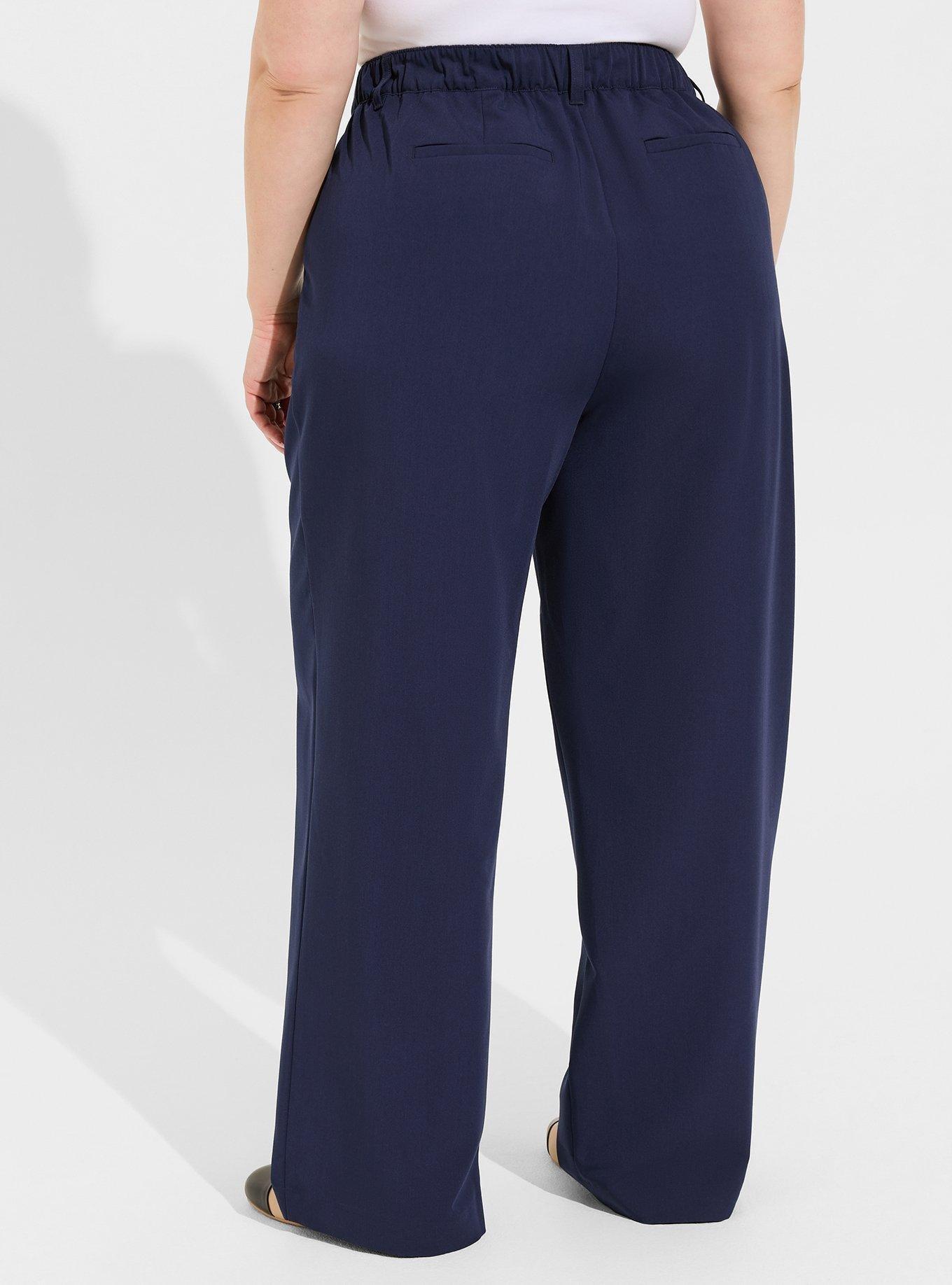 Wide Leg City Twill High Rise Pant