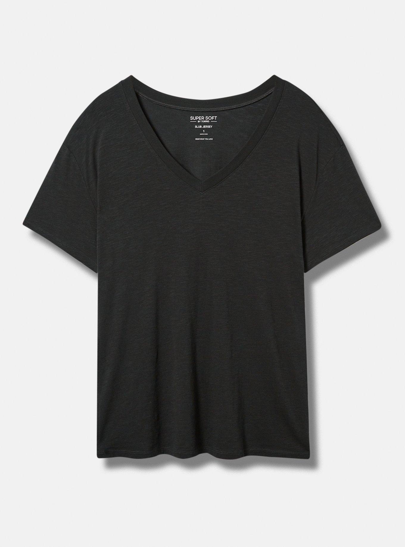 Plus Size - Relaxed Super Soft Slub V-Neck Tee - Torrid