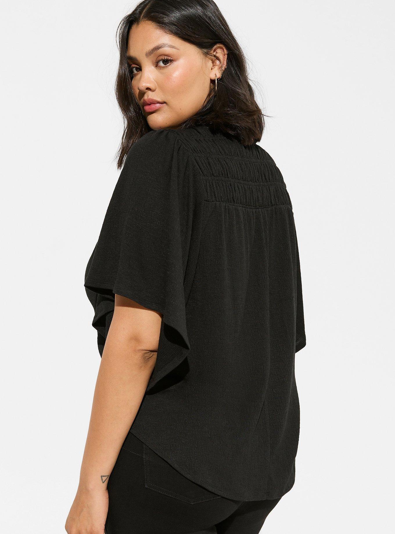 SASSAFRAS Curve Women Black Peplum Top With Pleat Trouser