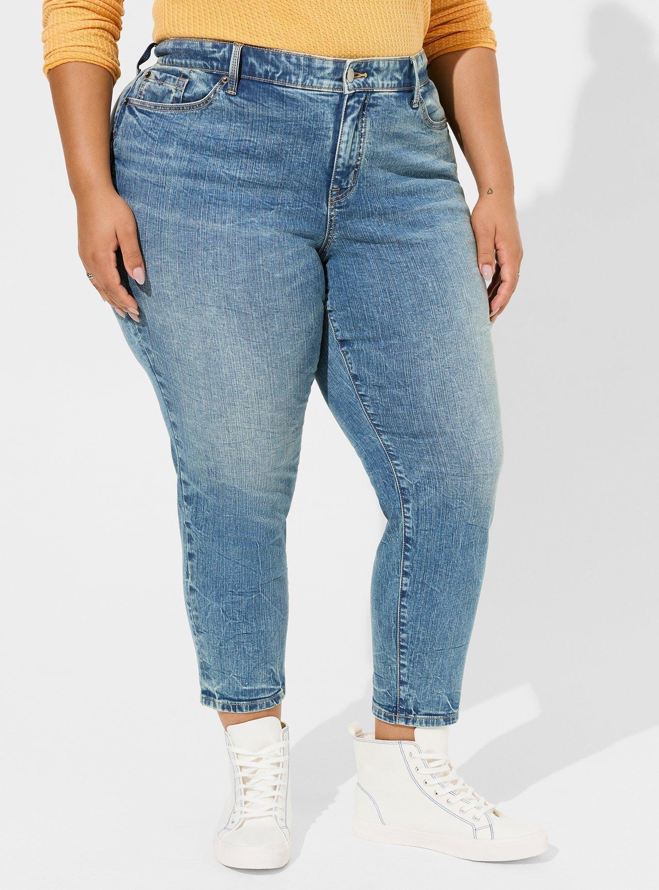 Plus Size - Perfect Skinny Ankle Vintage Stretch Mid-Rise Jean