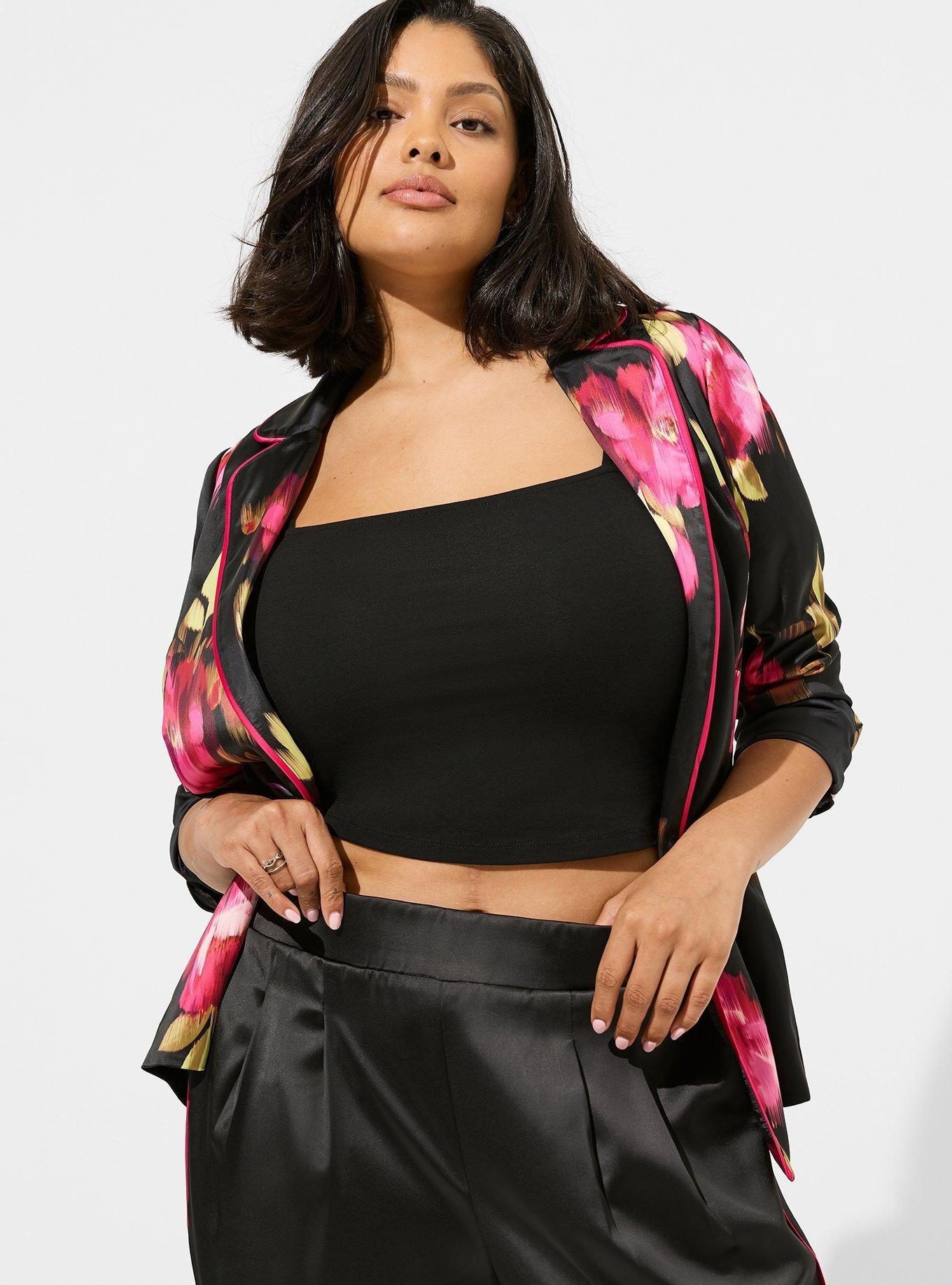 Plus Size - Wide Leg Satin High Rise Pant - Torrid