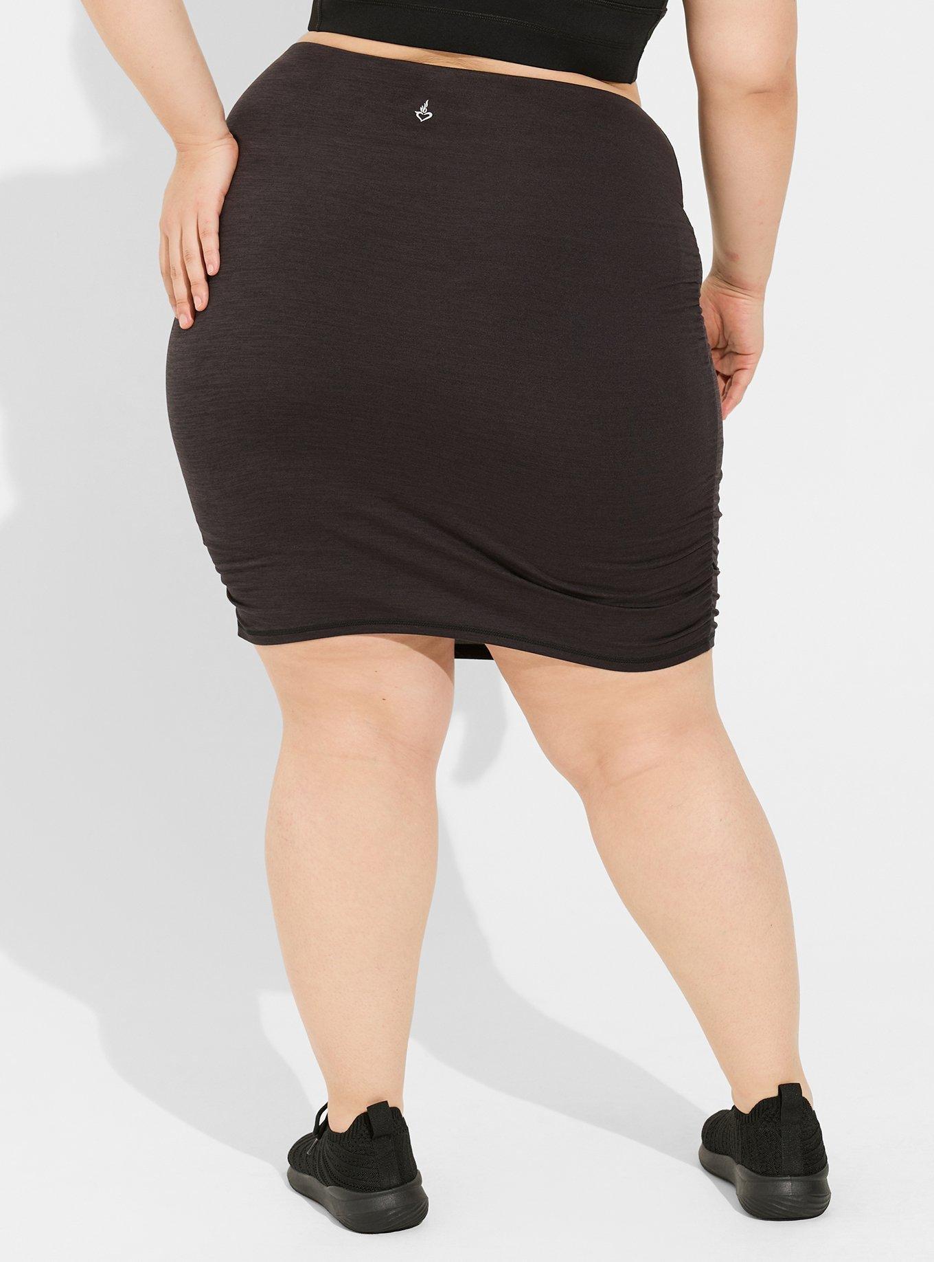 Short ruched 2024 jersey skirt