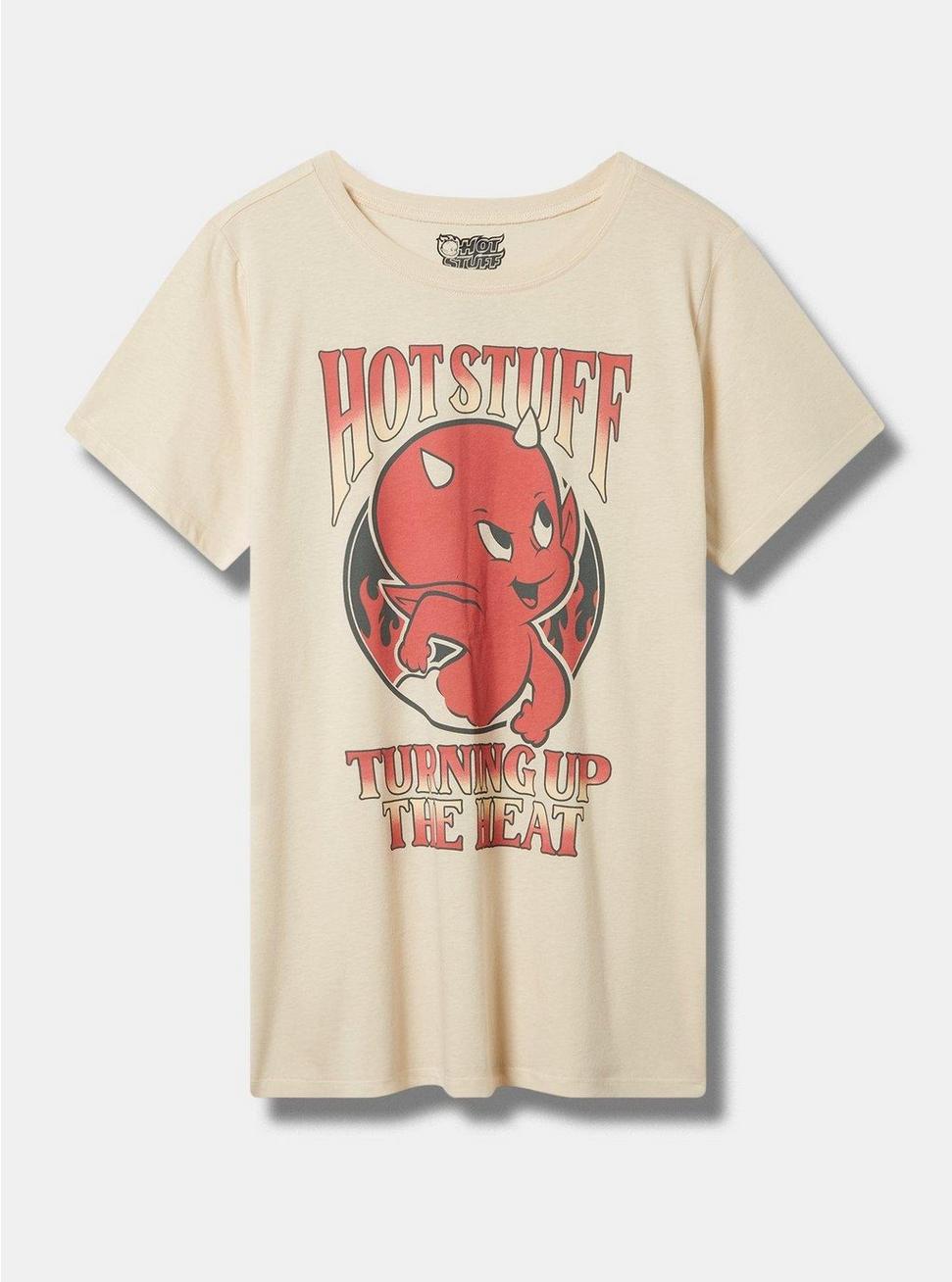 Hot Stuff Classic Fit Cotton Crew Tee, FROSTED ALMOND, hi-res