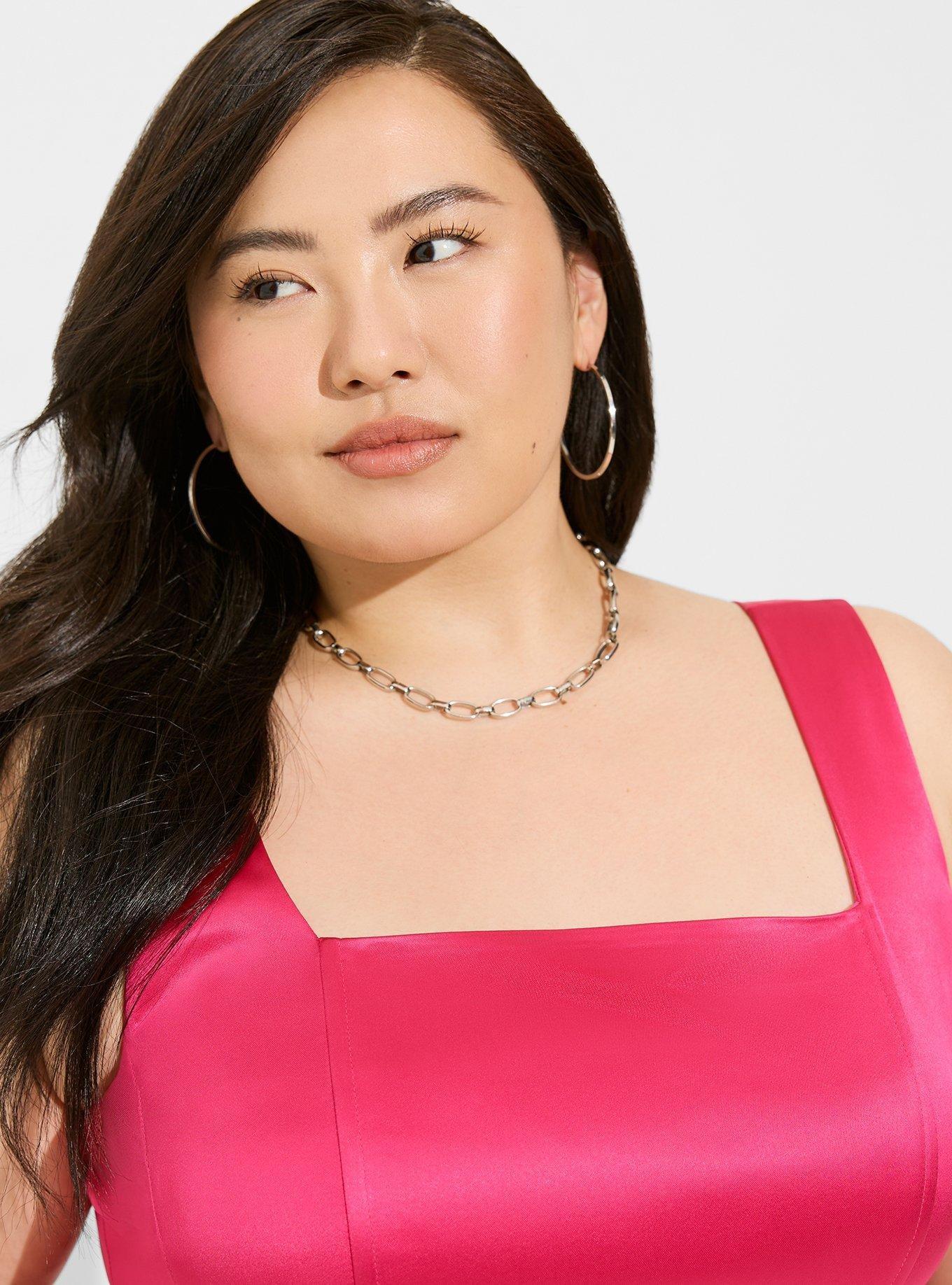 Plus Size - Satin Sleeveless Corset Top - Torrid