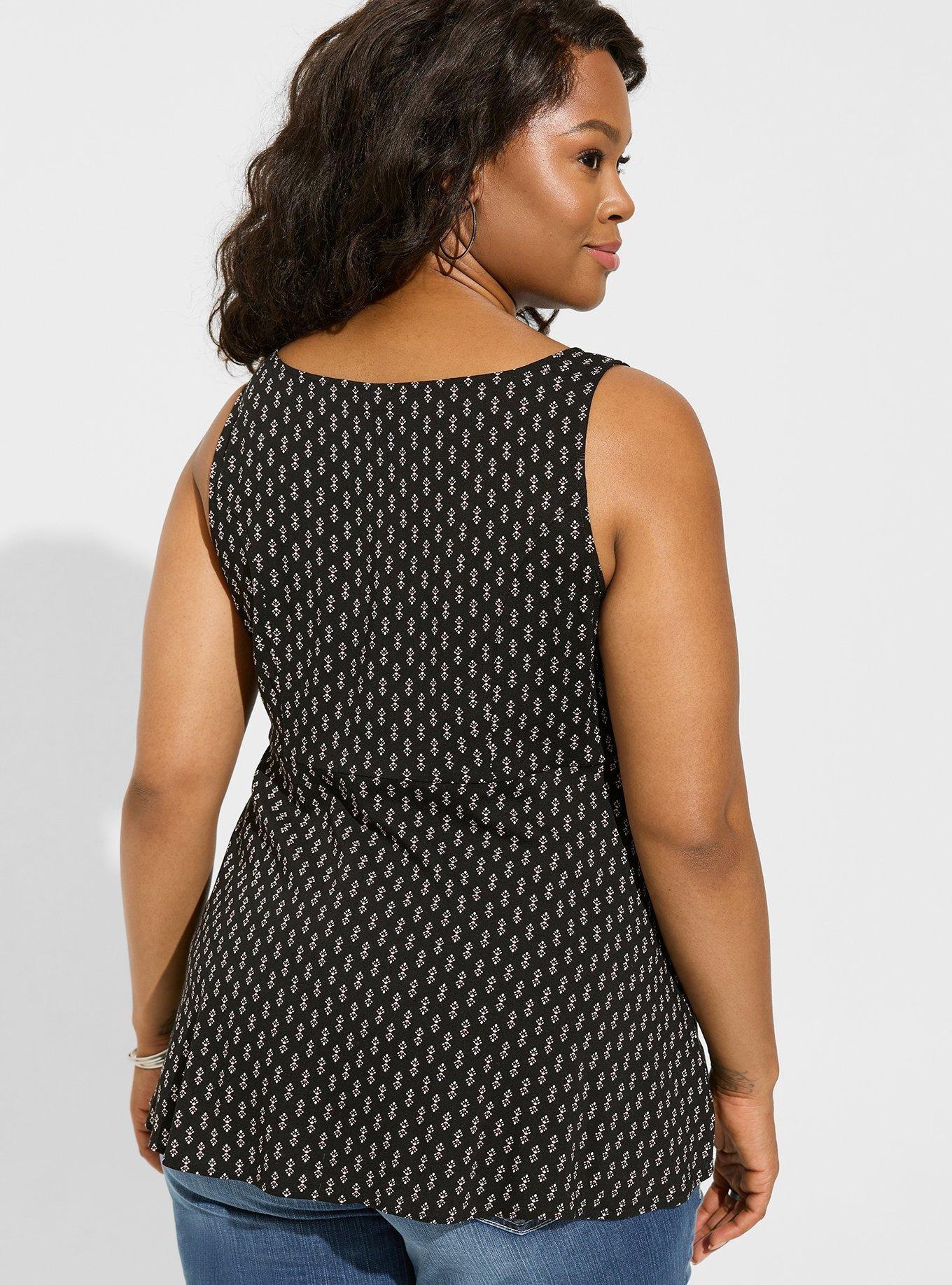 Plus Size - Fit And Flare Rayon Slub Sleeveless Top - Torrid