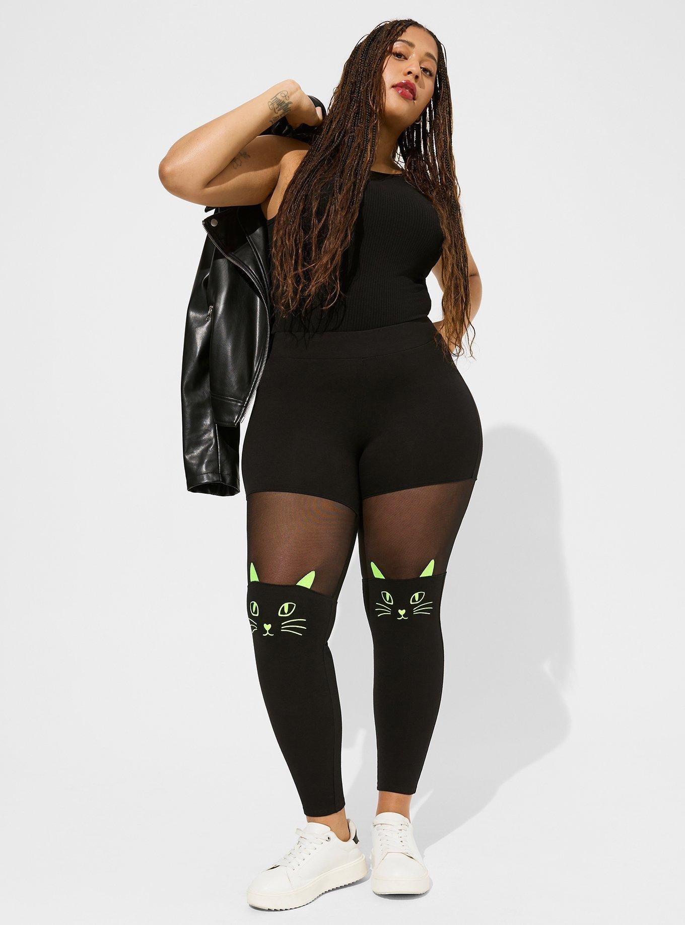 Plus Size - Full Length Signature Waist Cat Neon Thread Legging - Torrid