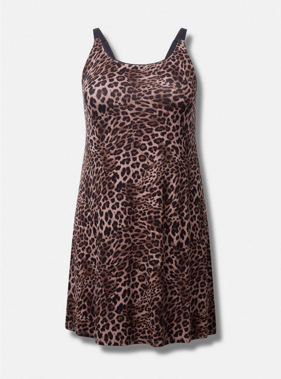Super Soft Crossback Sleep Gown, CLASSIC LEOPARD BROWN, hi-res